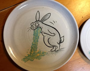 Image of Sick Bunny Set -cartoon plates & bowl