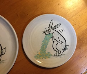 Image of Sick Bunny Set -cartoon plates & bowl