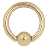 Bardot - Ball Closure Ring Zircon Gold PVD (Surgical Steel, 1.2 mm)
