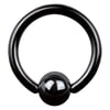 Bardot - Ball Closure Ring Black (Titanium, 1.2 mm)