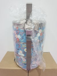Image 2 of 3 tier tiffin carrier- Geometric design