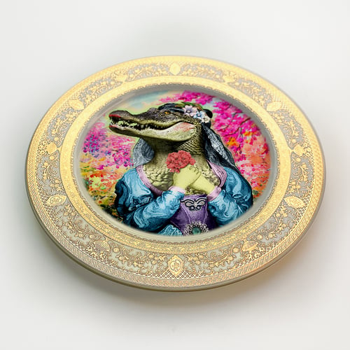 Image of La Cocodrila - Fine China Plate - #0739
