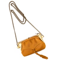 Image 1 of Mini sac pochette GLORIA Safran