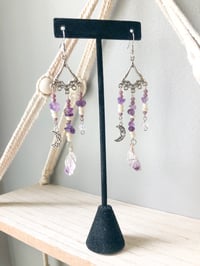 Amethyst Moon Earrings