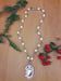 Image of Sterling Shield with White Pearls 4KL