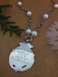 Image 3 of White Pearls with Crown Fob 4NI