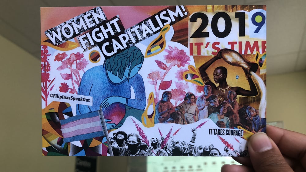 Image of Women Fight Capitalism Postcard