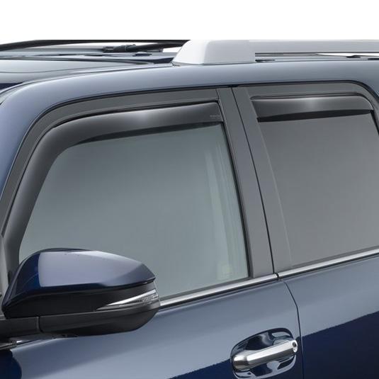 Image of WeatherTech Front & Rear Side Window Deflectors | Dark Smoke - 2014+ Toyota 4Runner (82531)