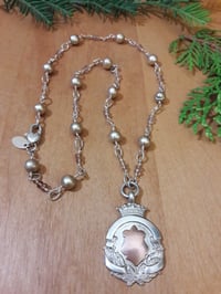 Image 4 of Crown Topped Fob with Taupe Pearls 5FB