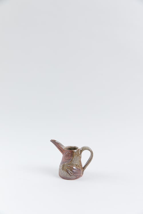 Image of Red Shino Glazed Baby Toucan Creamer with Handle