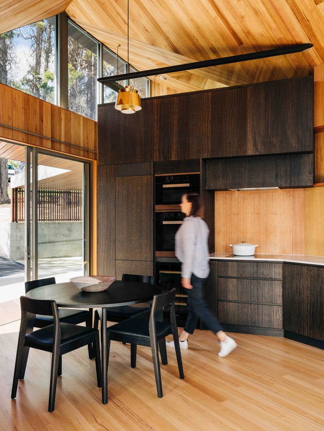 BOAT HOUSE DINING TABLE IN TORCHED TASMANIAN OAK