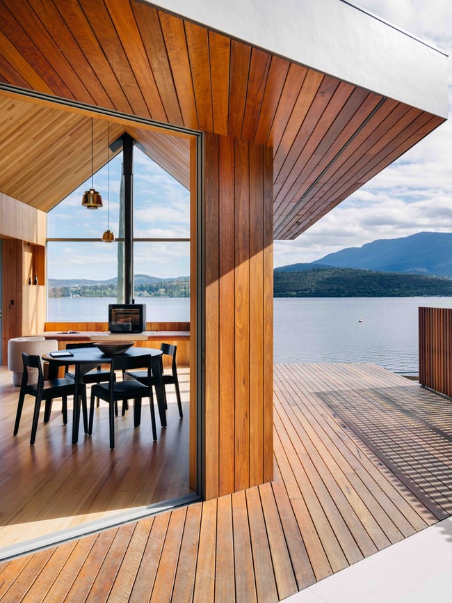 BOAT HOUSE DINING TABLE IN TORCHED TASMANIAN OAK