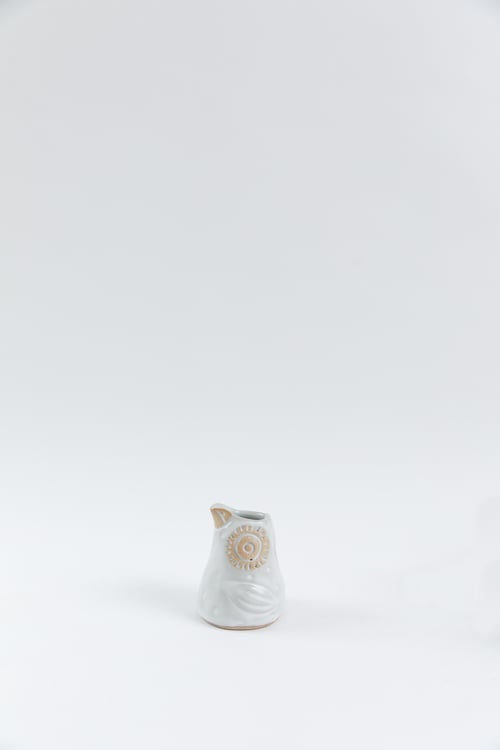 Image of Milky Satin White Baby Owl Creamer