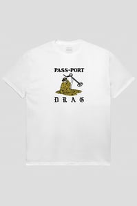 Image of PASS~PORT X DRAG "MELTING DIGGER" TEE <BR> WHITE