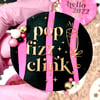 pop fizz clink - Raised embosser