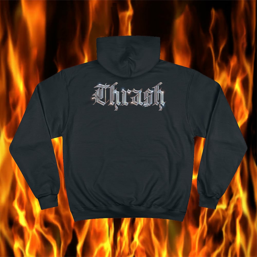 Logo Flame Front Champion Hoodie