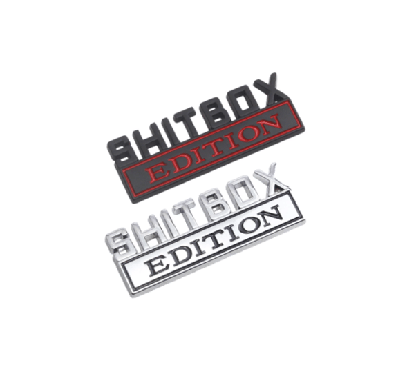 Sh*tbox Edition Car Badges