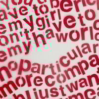 Image 3 of Kiss (Ruby Red Stencil)