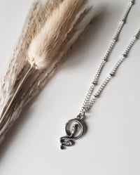 Image 1 of Silver Snake Satellite Necklace 