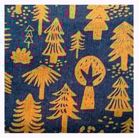 Tissu Coudroy Little forest dark blue