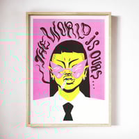  A3 RISOGRAPH | 'THE WORLD IS OURS 001' | LTD EDITION | 3 COLOUR PRINT