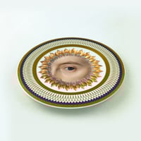 Image 2 of Sunflowers burst blue - Fine China Plate - #0782