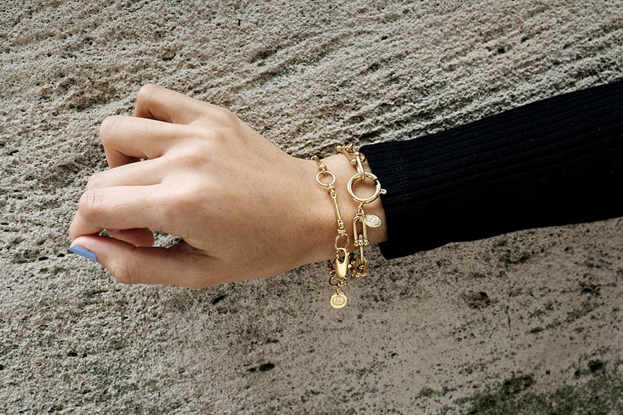 Image of BRACELET GEORGES PLAQUÉ OR