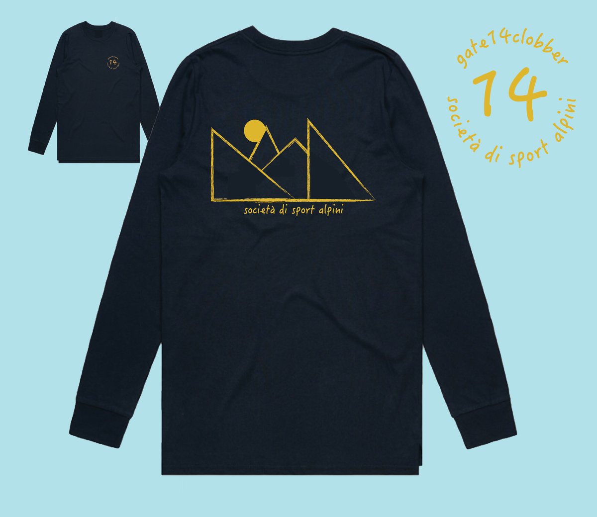 Image of SALE: Società di Sport Alpini Long Sleeve Tee Navy