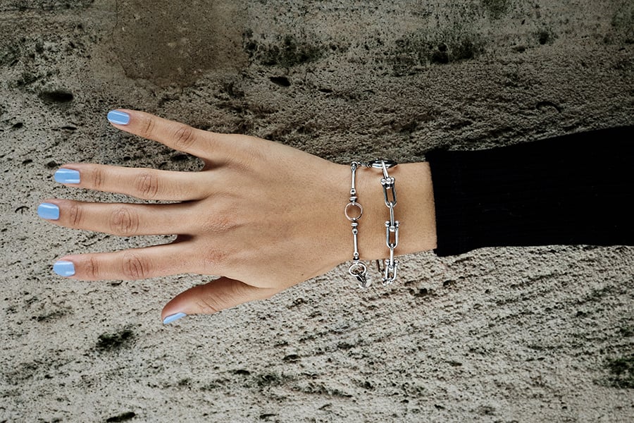 Image of BRACELET GEORGES PLAQUÉ ARGENT