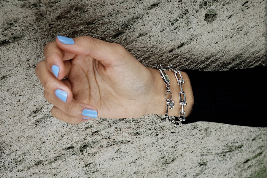 Image of BRACELET GEORGES PLAQUÉ ARGENT