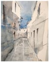Calle en azul