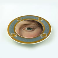 Image 2 of Lover's Eye green - Fine China Plate - #0779