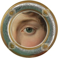Image 1 of Lover's Eye green - Fine China Plate - #0779