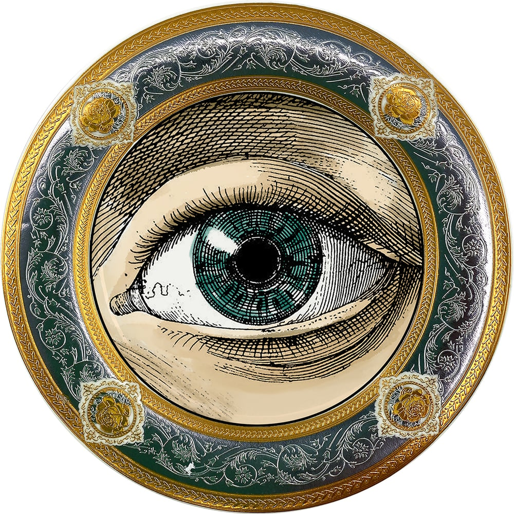 Image of Lover´s eye - Oculus engraving - Fine China Plate - #0780