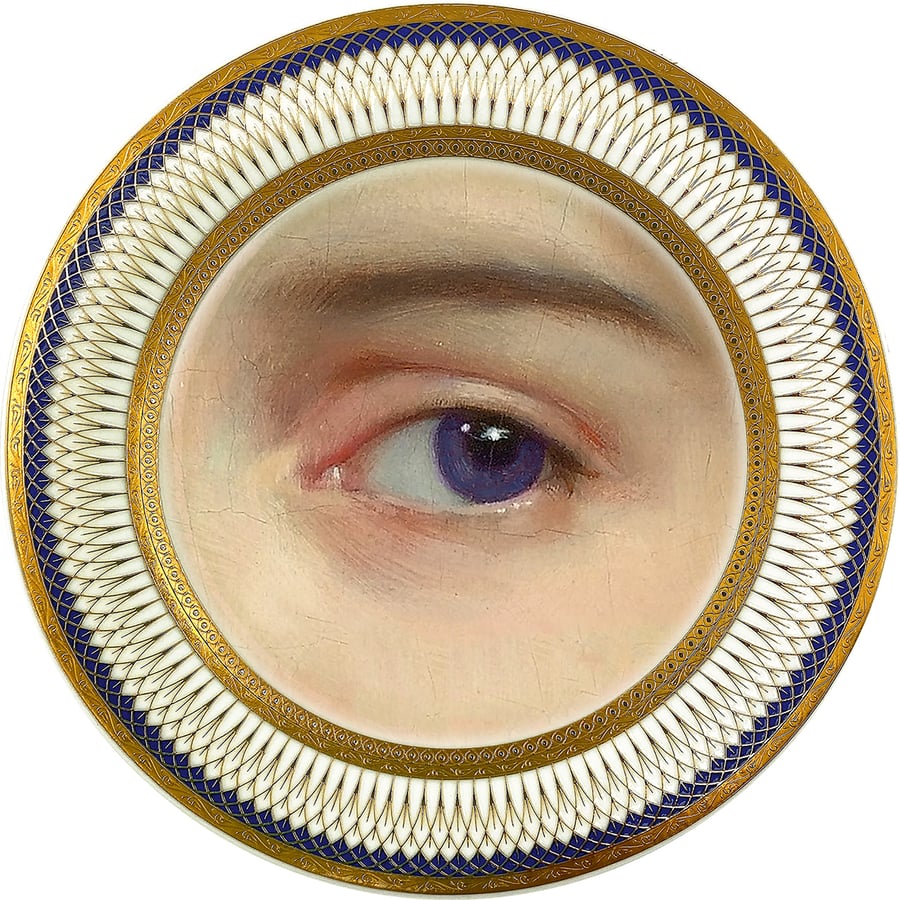 Image of Lover Eye Purple - Fine China Plate - #0782