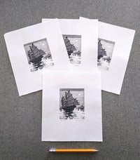 Image 3 of "Edo Haze", three block woodcut on white bamboo paper