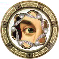 Image 1 of Lover Eye pearls - Fine China Plate - #0781
