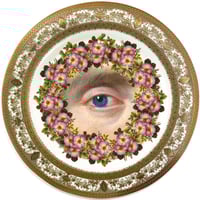Image 1 of Lover Eyes Flowers - Fine China Plate - #0783