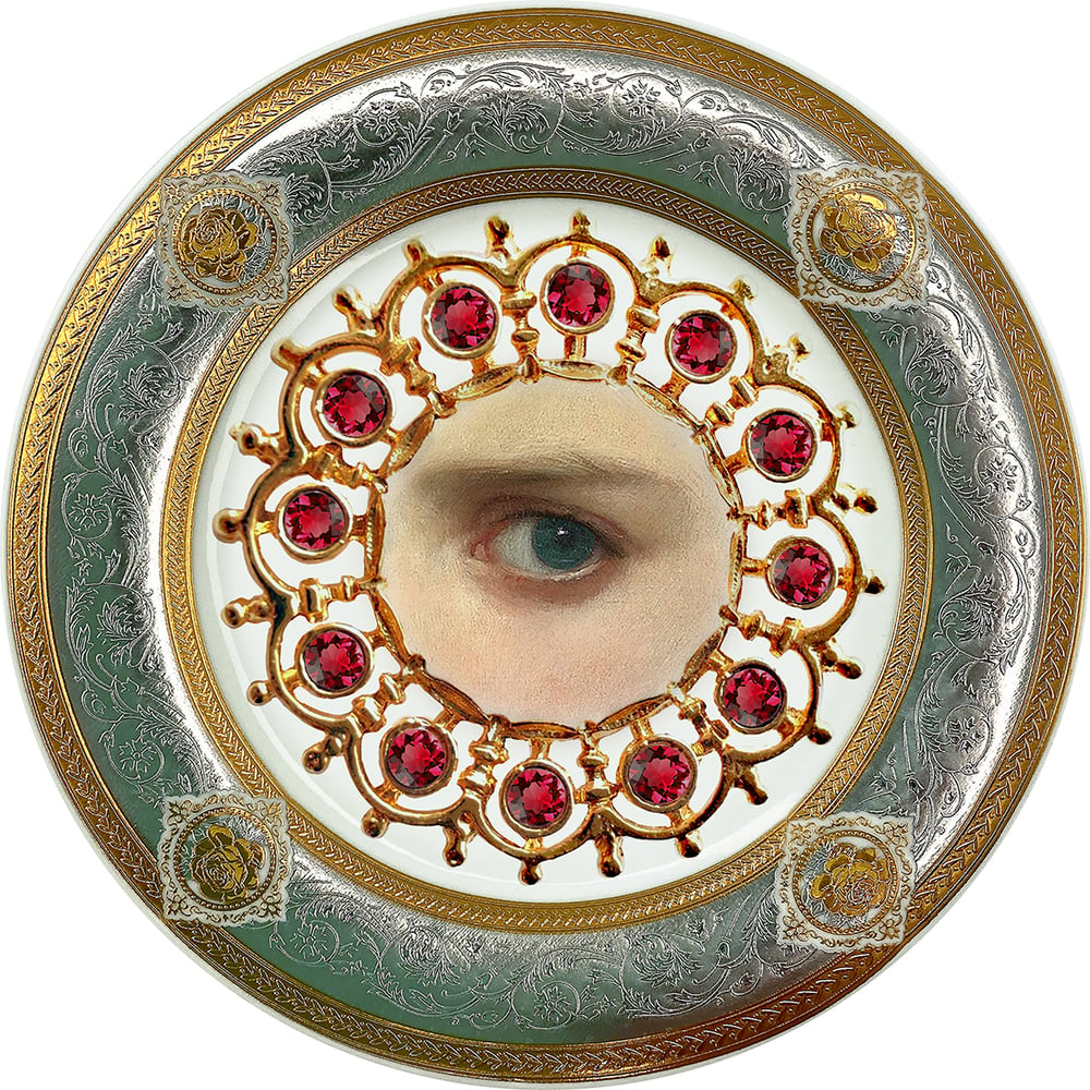 Image of Lover's Eye - Ruby - Fine China Plate - #0779