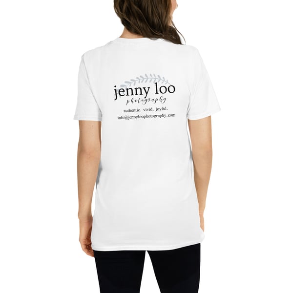 Image of White Basic Jenny Loo Logo T-Shirt