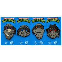 Gray TMNKillers enamel pin set