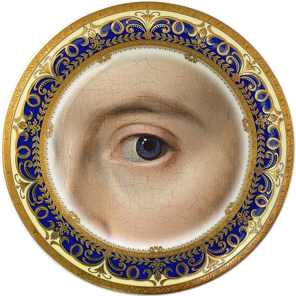 Image of Lover Eye Blue - Fine China Plate - #0785