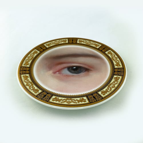 Image of Lover Eye Grey  - Fine China Plate - #0781