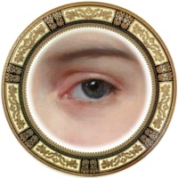 Image 1 of Lover Eye Grey  - Fine China Plate - #0781