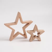 Image 2 of Wooden Stars - 2 Large