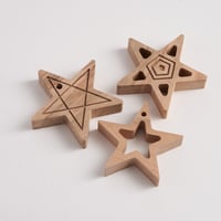 Image 1 of Wooden Star Decorations 