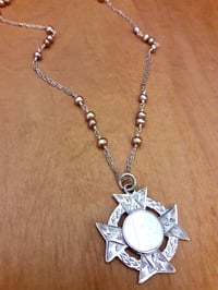 Image 1 of Engraved Sterling Circle Cross Fob 1TT