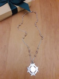 Image 2 of Engraved Sterling Circle Cross Fob 1TT