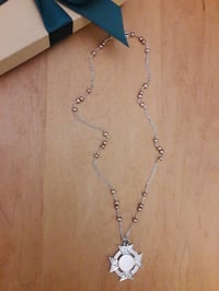 Image 3 of Engraved Sterling Circle Cross Fob 1TT