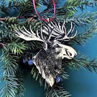Image 4 of Moose Head Tree Ornament